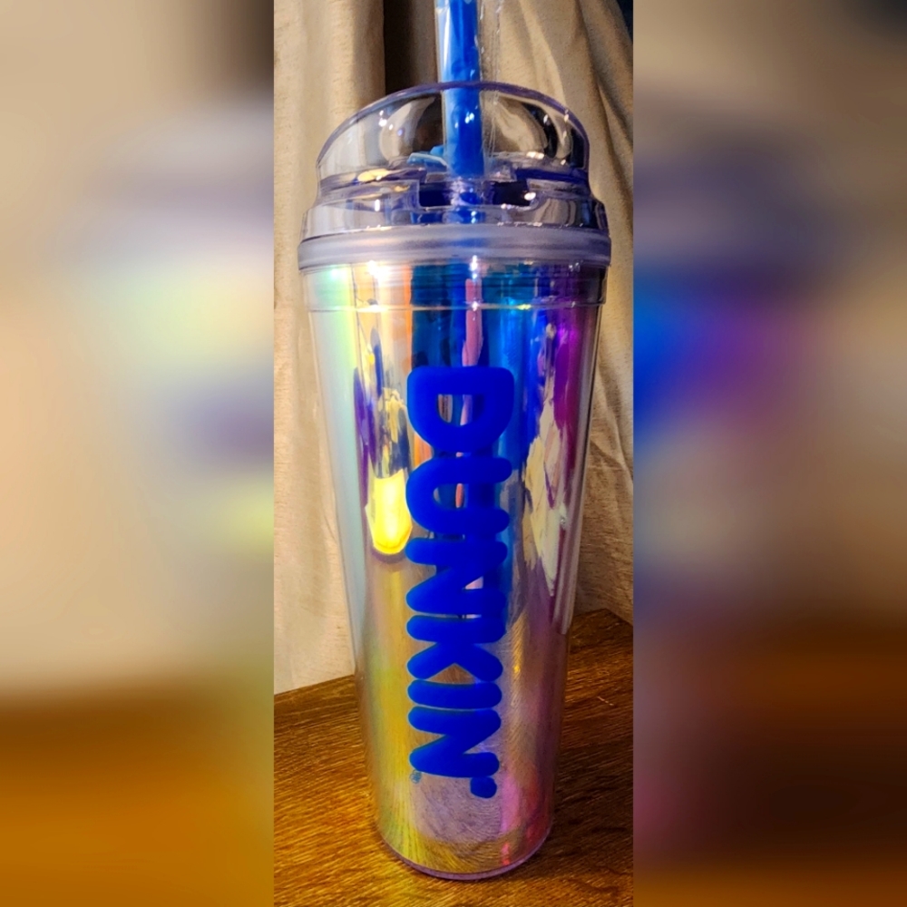 Brand new Dunkin’ Donuts iridescent acrylic, Tumbler blue